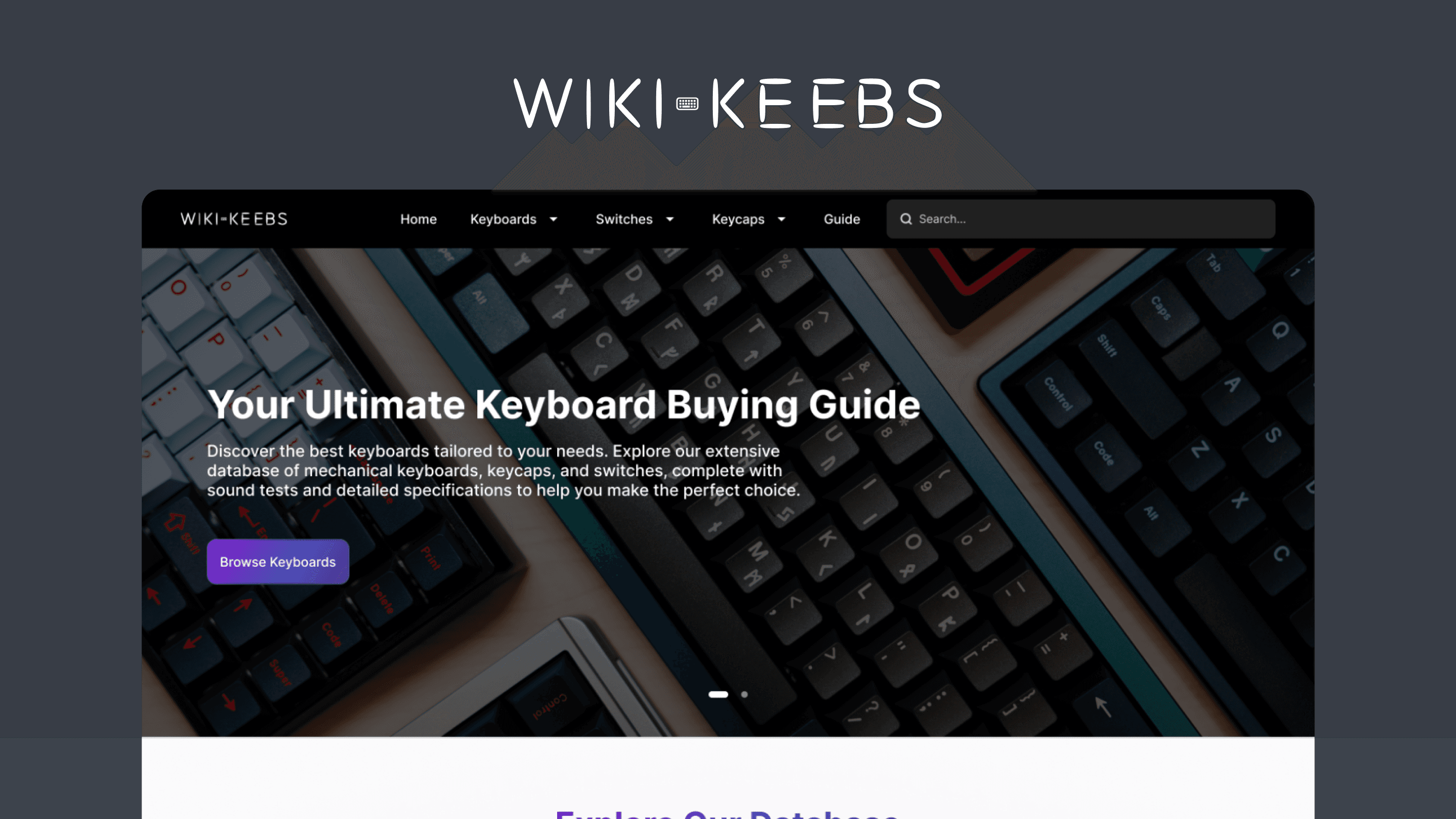 Wiki Keebs custom keyboard database project cover