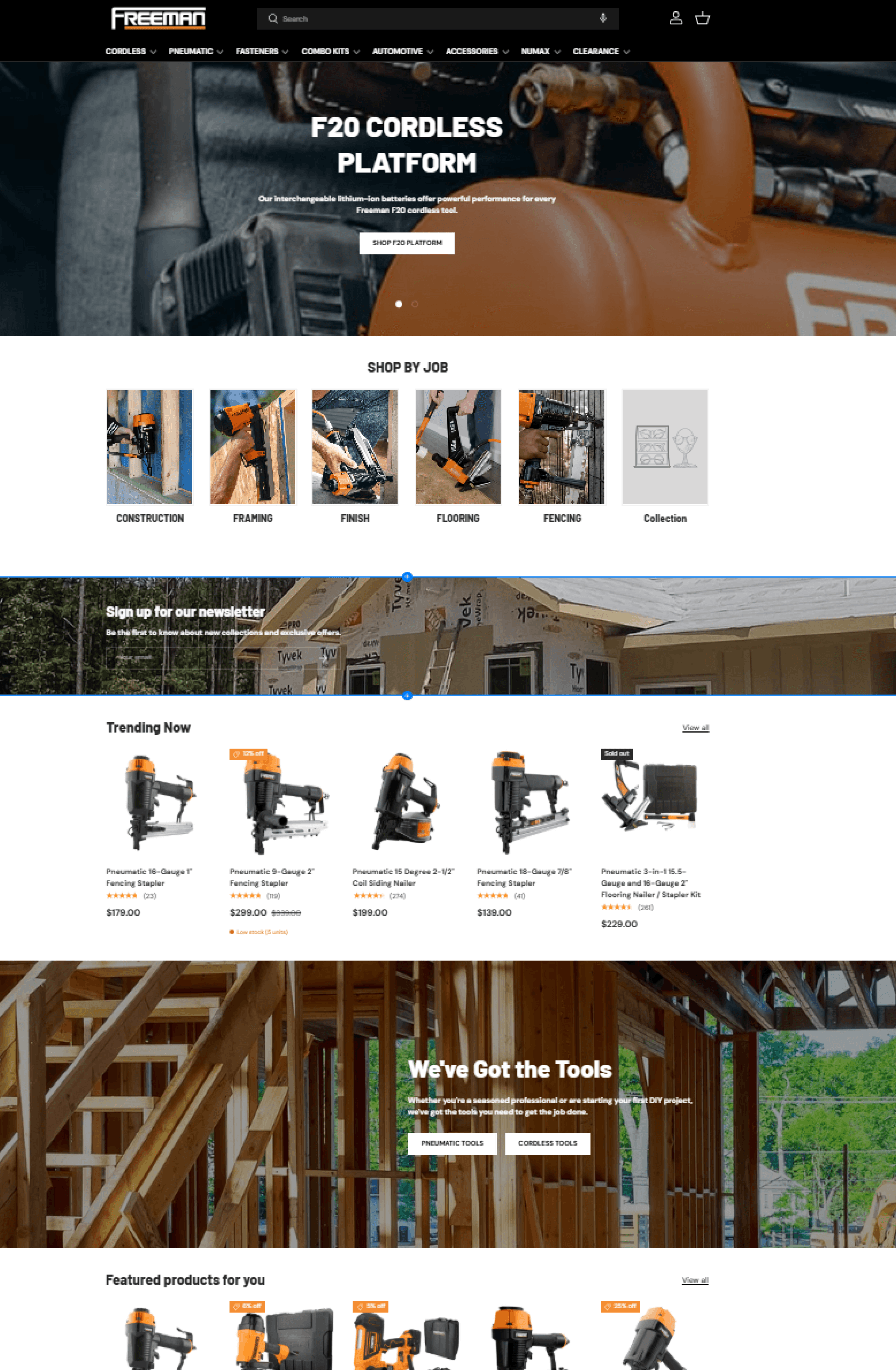 Original Freeman homepage, unchanged