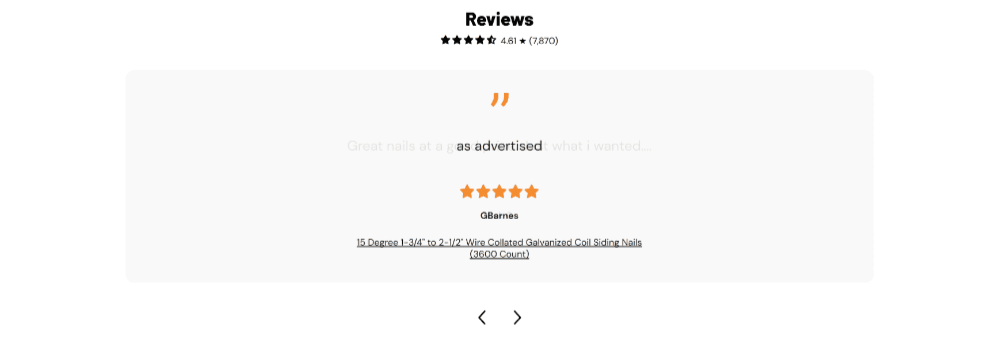 Centralized customer reviews