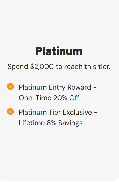 Platinum loyalty tier